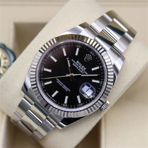 rolex datejust 41 nero